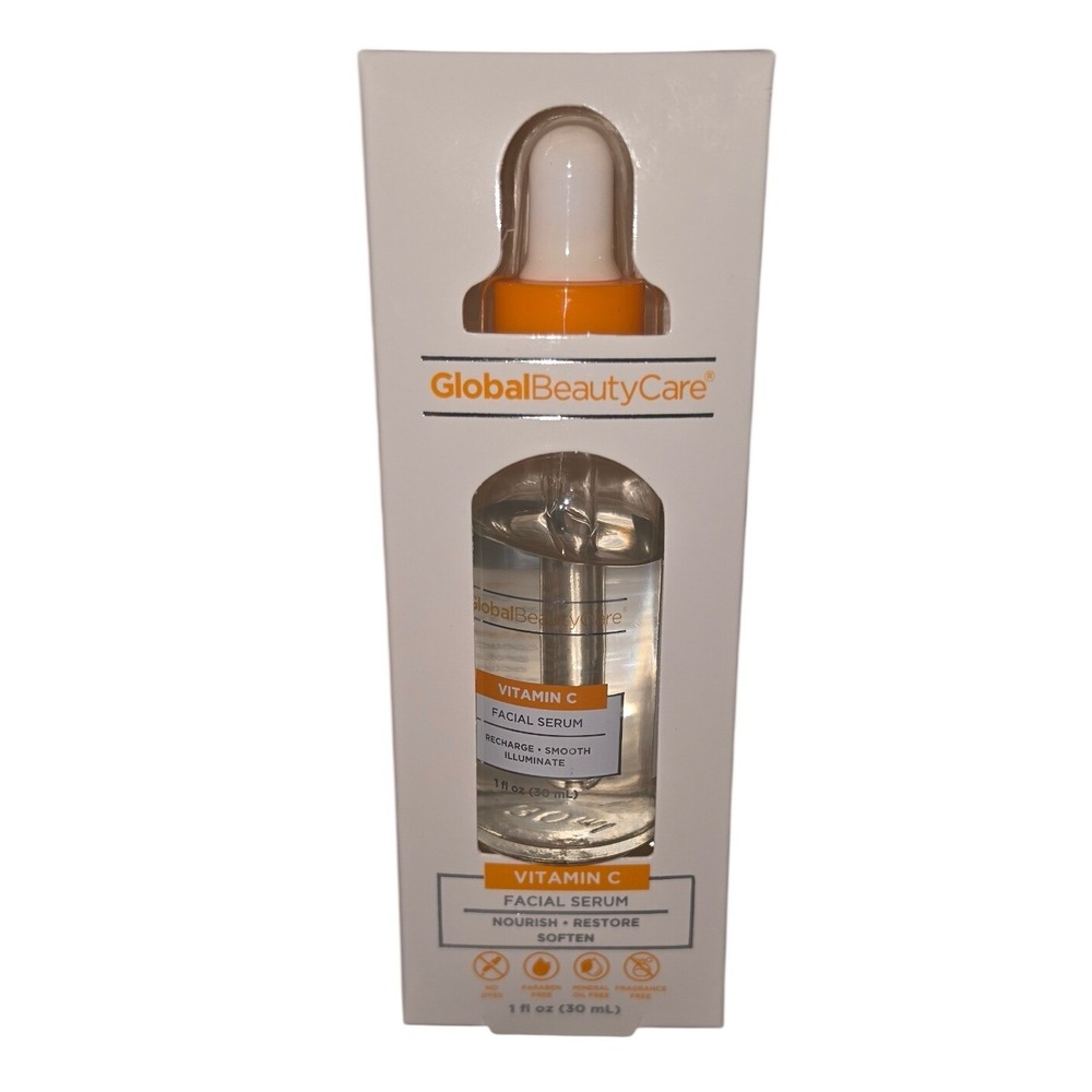 Global Beauty Care Vitamin C Facial Serum 1 fl oz 30 ml Nourish Restore Soften